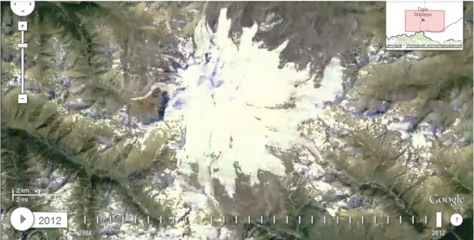 Таяние ледников Эльбруса (Альпинизм)