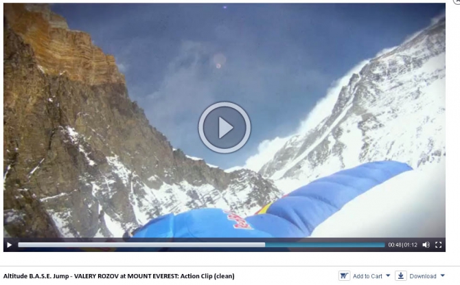 Валерий Розов прыгнул с северной стены Эвереста. Экзит на высоте 7220 м. (Альпинизм, прыжки, red bull, экспедиции, видео, base)