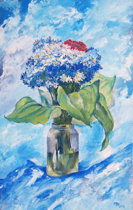 Грани жизни (импрессия, масло, петр петропавловский, цветы, живопись, горы, жизнь)