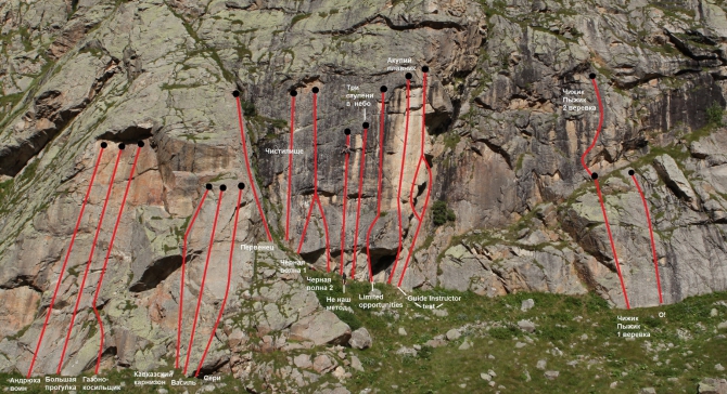 Гайдбук скалолазные маршруты Безенги (Скалолазание, нефедов, венто, кавказ, описания)