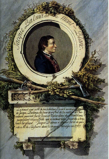Монблан. 1786 год. 8 августа. 18 ч.30 м. (Альпинизм, бальма, боссон, паккар, франция, альпы)