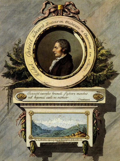 Монблан. 1786 год. 8 августа. 18 ч.30 м. (Альпинизм, бальма, боссон, паккар, франция, альпы)