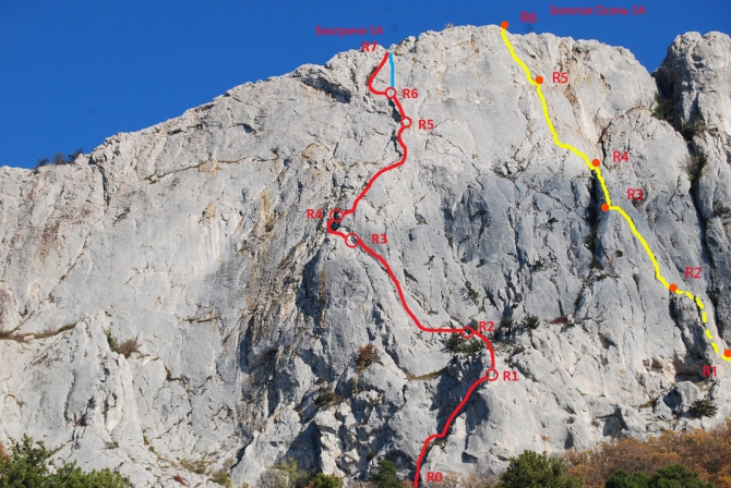 Крым. Массив Черепаха. Первопроход 5А (Альпинизм, альпинизм, шелхаков)