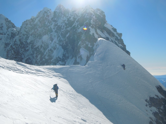 Оконченный траверс (Альпинизм, кузенков, кондрашкин, коваль, питер, тотмянин, безенгийская стена, безенги, зима)