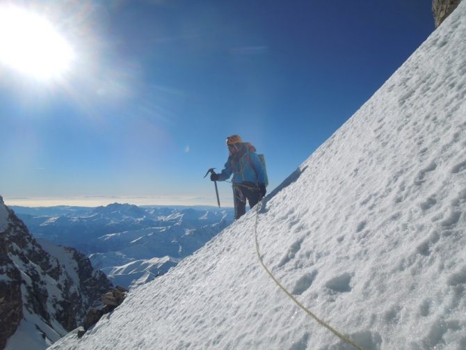 Оконченный траверс (Альпинизм, кузенков, кондрашкин, коваль, питер, тотмянин, безенгийская стена, безенги, зима)