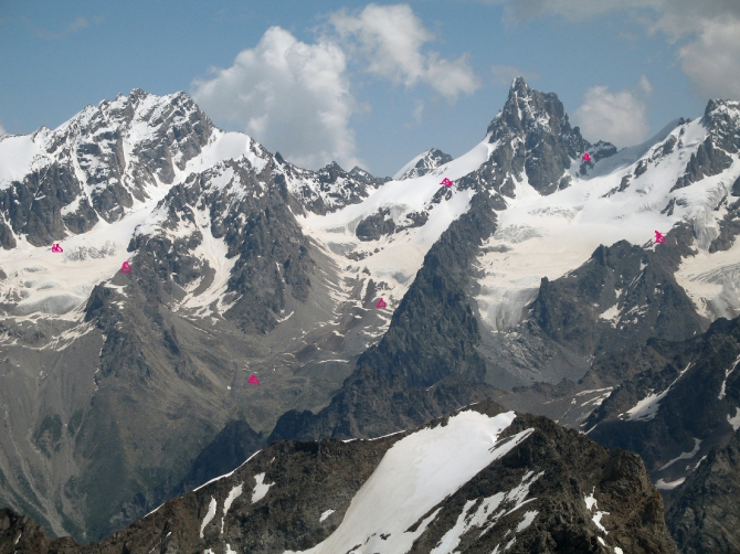 Ущелья Адырсу и Адылсу.Фото маршрутов в дополнение к описаниям (Альпинизм, уллу-тау, альпинистские маршруты)