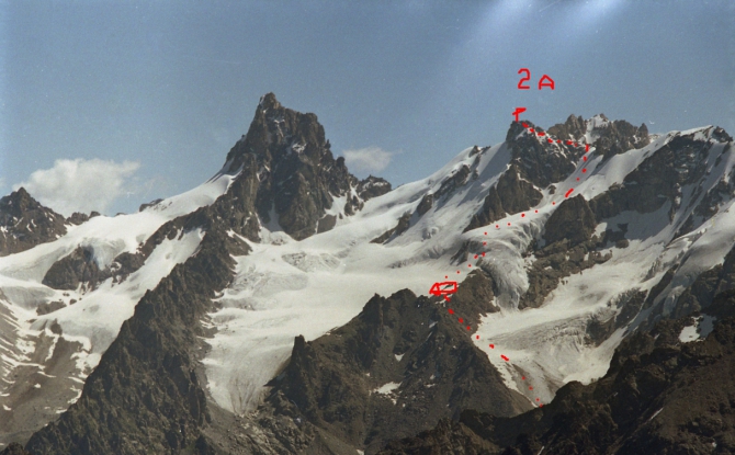 Ущелья Адырсу и Адылсу.Фото маршрутов в дополнение к описаниям (Альпинизм, уллу-тау, альпинистские маршруты)