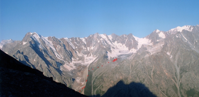 Ущелья Адырсу и Адылсу.Фото маршрутов в дополнение к описаниям (Альпинизм, уллу-тау, альпинистские маршруты)
