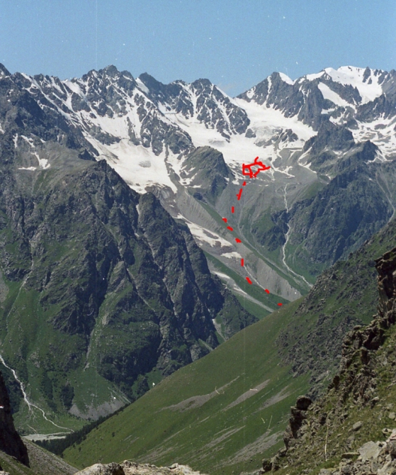 Ущелья Адырсу и Адылсу.Фото маршрутов в дополнение к описаниям (Альпинизм, уллу-тау, альпинистские маршруты)