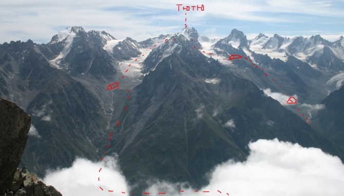 Ущелья Адырсу и Адылсу.Фото маршрутов в дополнение к описаниям (Альпинизм, уллу-тау, альпинистские маршруты)