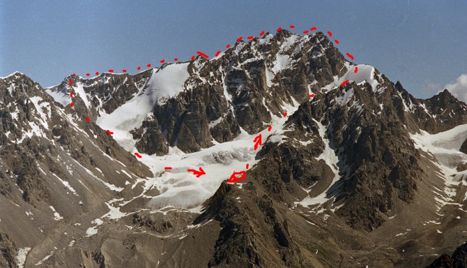 Ущелья Адырсу и Адылсу.Фото маршрутов в дополнение к описаниям (Альпинизм, уллу-тау, альпинистские маршруты)