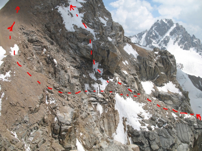 Ущелья Адырсу и Адылсу.Фото маршрутов в дополнение к описаниям (Альпинизм, уллу-тау, альпинистские маршруты)