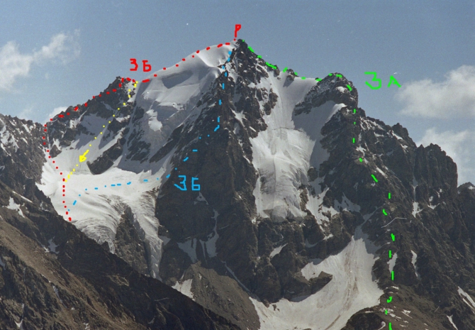 Ущелья Адырсу и Адылсу.Фото маршрутов в дополнение к описаниям (Альпинизм, уллу-тау, альпинистские маршруты)