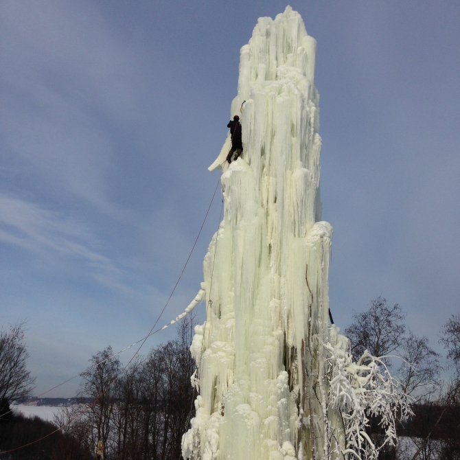 Сосулька в Ярославле 2014 (Альпинизм, ярославль, ледолазание)