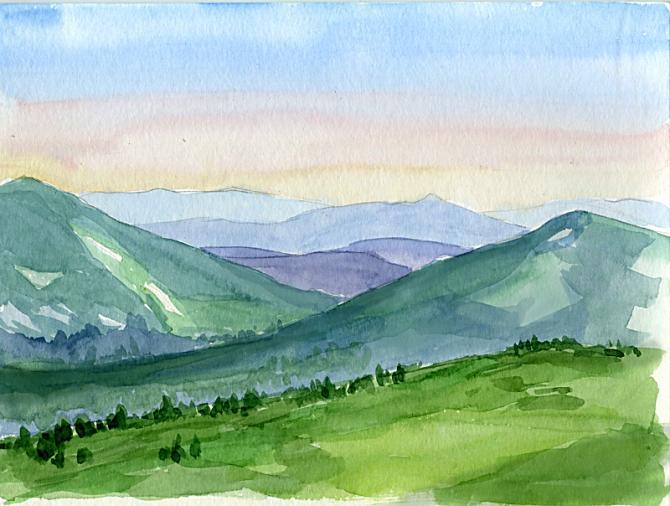 Еще одни Ергаки (Путешествия, творчество, живопись, саяны, рисунки, рисование, графика, акварель, пейзаж)