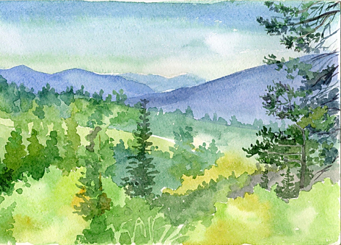 Еще одни Ергаки (Путешествия, творчество, живопись, саяны, рисунки, рисование, графика, акварель, пейзаж)