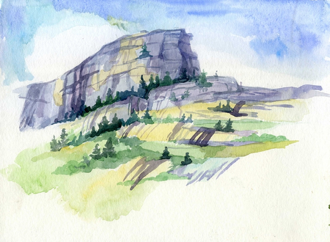 Еще одни Ергаки (Путешествия, творчество, живопись, саяны, рисунки, рисование, графика, акварель, пейзаж)