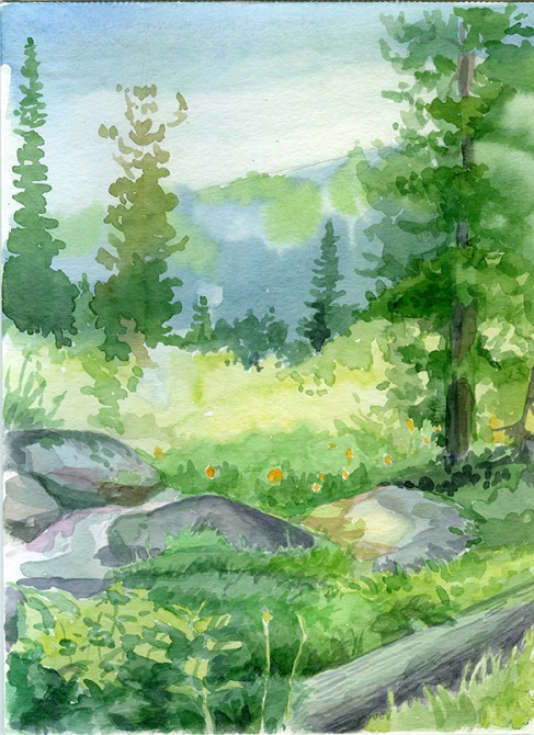 Еще одни Ергаки (Путешествия, творчество, живопись, саяны, рисунки, рисование, графика, акварель, пейзаж)