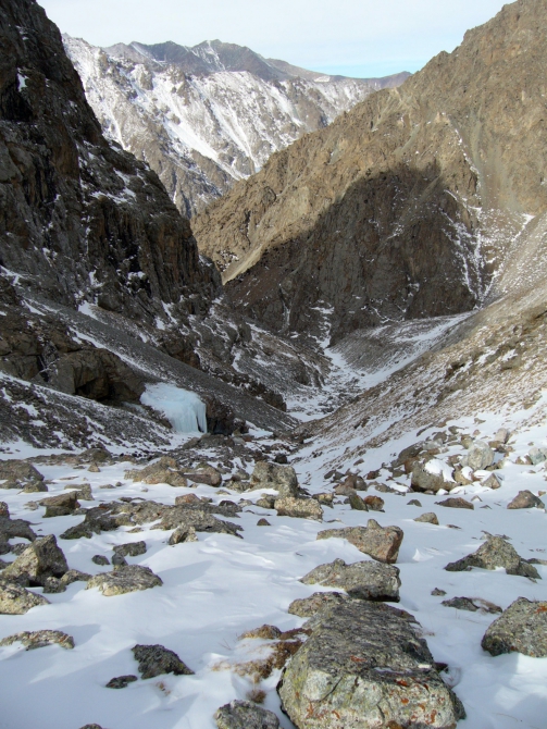Январский первопроход на пик Грязнова в ущелье Топ-Карагай (заповедник Ала-Арча, Кыргызстан). (Альпинизм)