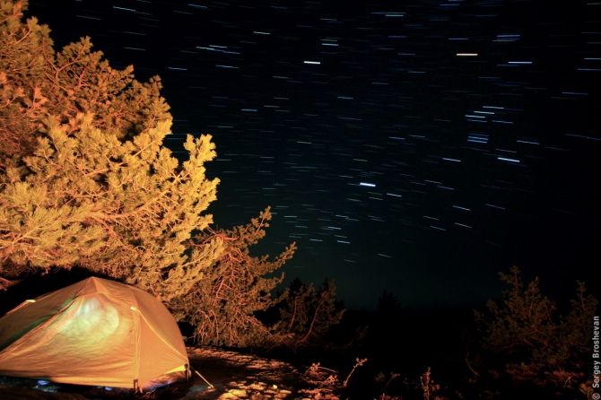 Крымская зима, 2 дня в походе - рассвет и звезды (Горный туризм, пвд, фото, ялта, яйла, айпетринская яйла, таракташская тропа)