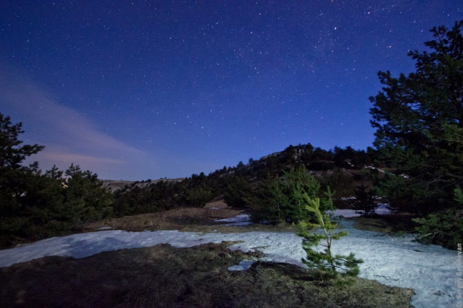 Крымская зима, 2 дня в походе - рассвет и звезды (Горный туризм, пвд, фото, ялта, яйла, айпетринская яйла, таракташская тропа)