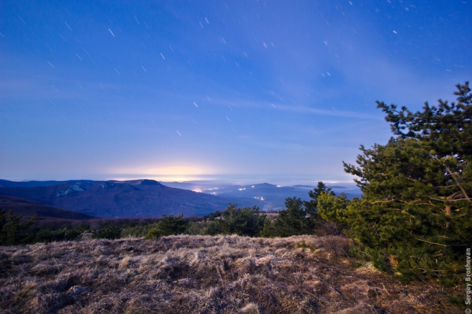 Крымская зима, 2 дня в походе - рассвет и звезды (Горный туризм, пвд, фото, ялта, яйла, айпетринская яйла, таракташская тропа)