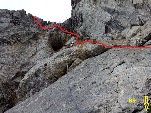 Новый маршрут на Кильсе-Бурун, Большой карниз 6А (Альпинизм, крым, фомин, балабанов, полежайко.)