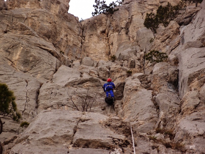 "Ночной дозор". Новый маршрут на Алупкинской (Альпинизм, алупкинская, пугачев, крым, первопроход, загирняк)