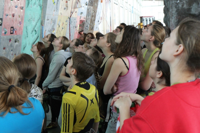 Владимир Мусич и Евгения Студнева стали чемпионами МГТУ 2014 в трудности (Скалолазание, чемпионат мгту, ак мгту, москва, скалолазание, трудность)