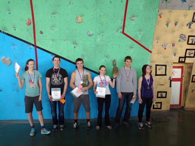 Владимир Мусич и Евгения Студнева стали чемпионами МГТУ 2014 в трудности (Скалолазание, чемпионат мгту, ак мгту, москва, скалолазание, трудность)