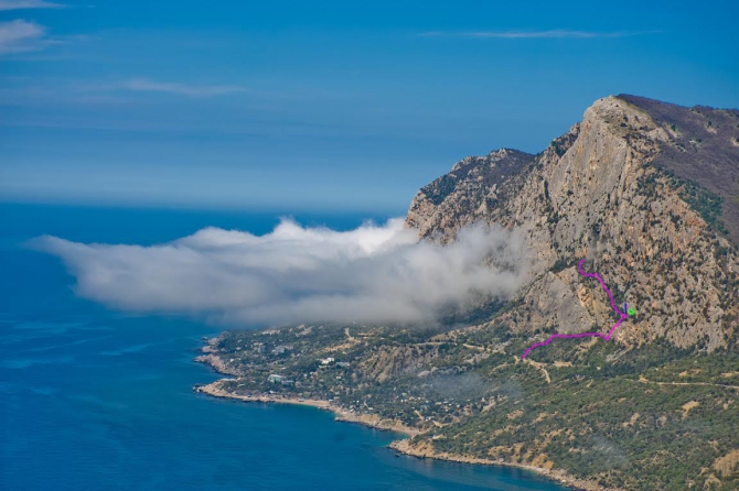 Крым. Куш-Кая. Первопроход 2А «Красный угол» (Альпинизм, воликов, караулова)