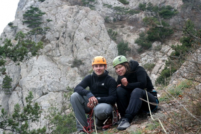 Крым. Куш-Кая. Первопроход 2А «Красный угол» (Альпинизм, воликов, караулова)