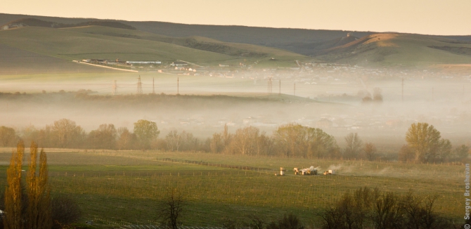 Рассвет над Бахчисараем (Воздух, фото, крым, бахчисарай, ик)