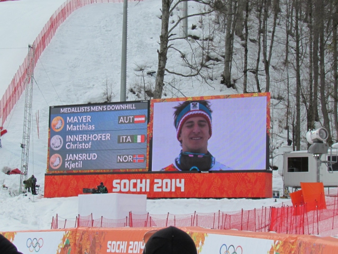 МАТТИАС МАЙЕР - победитель в скоростном спуске на Олимпиаде в Сочи 2014, глазами Агеевой Евгении - судьи на трассе, Горные лыжи/Сноуборд, олимпийские игры, горные лыжи)