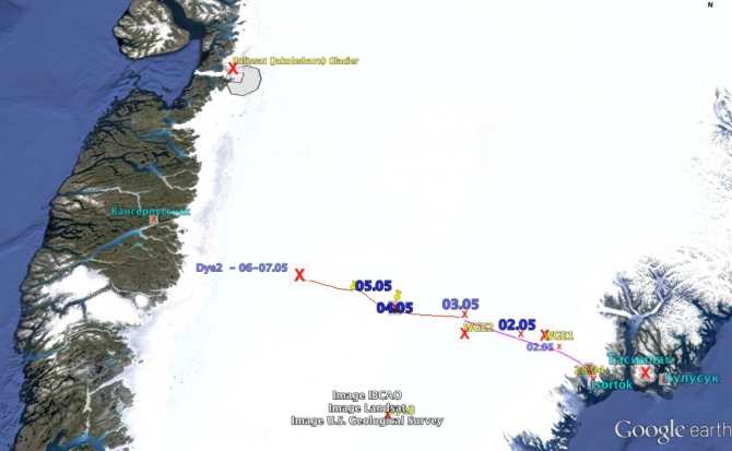 Транс-Гренландская Экспедиция! В 2 утра по Гренландскому времени (7мая) ребята достигли станции DYE-2 (Альпинизм, семенов в., чижик д., тимошенов а., издательство самовар, «лаборатория микроприборов», relieff, sub food, skycountry, valery-semenov.ru, нпф баск, турклуб маи, кайт, гренландия)
