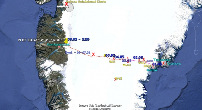Транс-Гренландская Экспедиция! Всех с праздником Победы! До финиша 5км! (Альпинизм, семенов в., чижик д., тимошенов а., издательство самовар, «лаборатория микроприборов», relieff, sub food, skycountry, valery-semenov.ru, нпф баск, турклуб маи, кайт, гренландия)