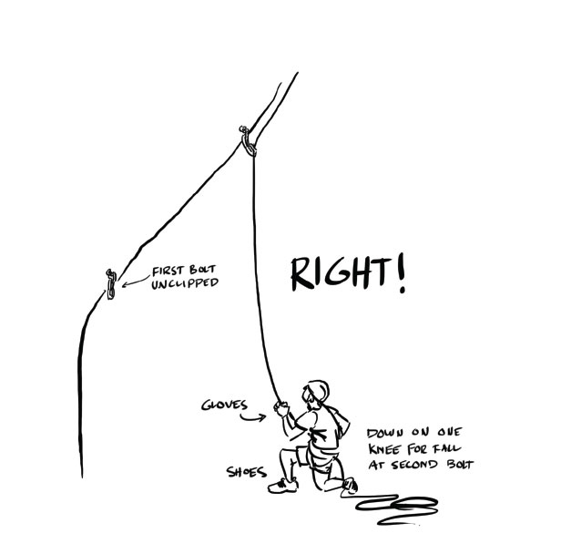Страховка более тяжёлого напарника на спортивной трассе (Альпинизм, спортивная трасса, тяжёлый страхуемый)
