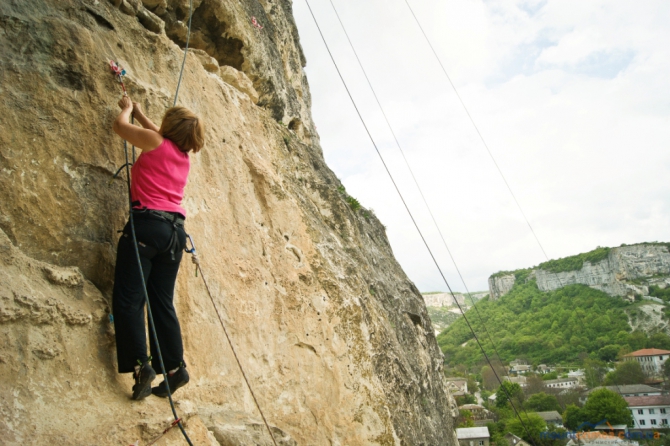 Очередные ветеранские состязания в Бахчисарае (Скалолазание)