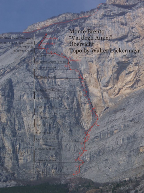 Вечерок на Монте Бренто или как сходить 5А чтобы "запомнилось"... (Альпинизм, арко, дураки, via degli amici, альпинизм)