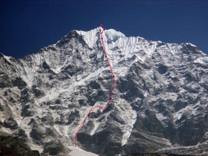 Тамсерку, юго-западная стена, знакомство с красавицей (Альпинизм, лончинский, гуков, thamserku, strongart.ru, рэк)