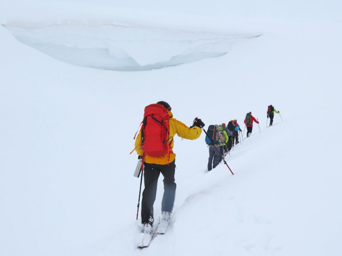 Альп-курс для лыжных гидов / Школа Гидов, Терскол (фоторепорт, Бэккантри/Фрирайд, таня вилимович, миша гринев, rmga, ifmga, кирилл анисимов, алекс кузмицкий, гиды, приэльбрусье, скитур, эльбрус)