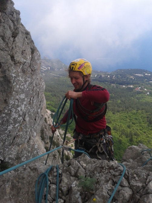 "Пьяный угол” 5А - новый маршрут на Мердвень-каясы (Альпинизм, одоев, гостев, крым, первопроход, фаис севастополь)
