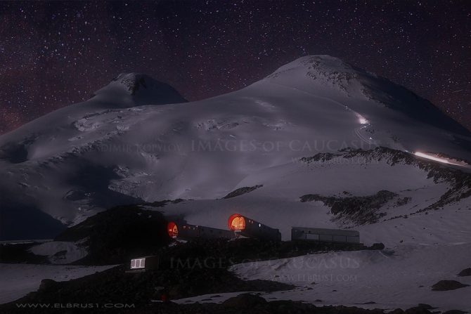 Эко-отель Leaprus на Эльбрусе - Романтика лунных ночей... (Альпинизм, кавказ, донгу-орун семерка)