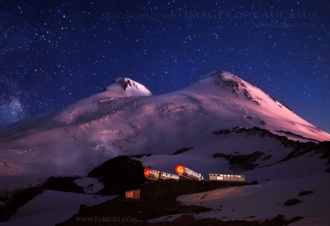 Эко-отель Leaprus на Эльбрусе - Романтика лунных ночей... (Альпинизм, кавказ, донгу-орун семерка)