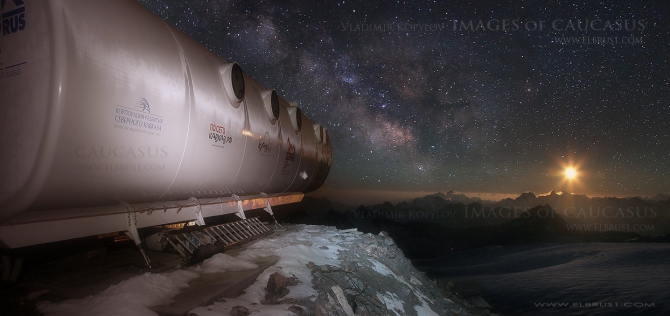 Эко-отель Leaprus на Эльбрусе - Романтика лунных ночей... (Альпинизм, кавказ, донгу-орун семерка)