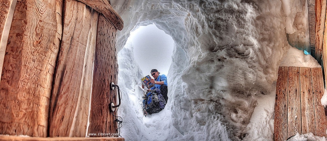Эльбрус и люди на него идущие... (Альпинизм, кавказ)