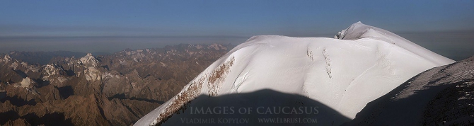 Эльбрус и люди на него идущие... (Альпинизм, кавказ)