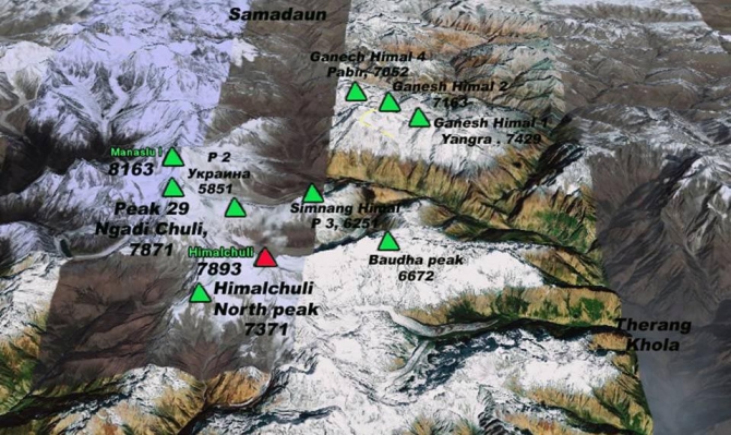 Гималчули. Северо-восточная стена. Первопроход. Описание маршрута. (Альпинизм, украина, отчет, непал, 2007, экспедиции, гимал чули, описания)