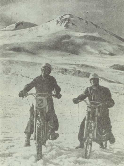 Эльбрус на мотоциклах. (Альпинизм, альпинизм, легенды, история.)