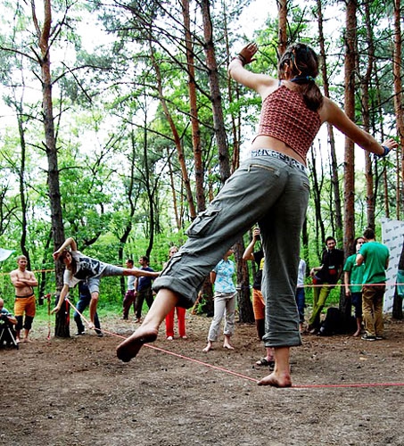 Киевский слэклайн фестиваль состоялся !!! (slackline, слєклайн)